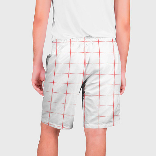 Мужские шорты Color white red crosses / 3D-принт – фото 2
