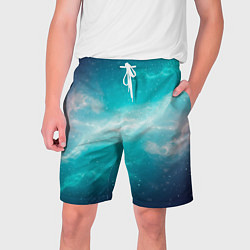 Шорты на шнурке мужские Галактическое сияние небес, цвет: 3D-принт