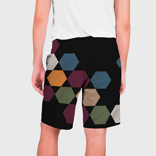 Мужские шорты Honeycombs autumn colors / 3D-принт – фото 2