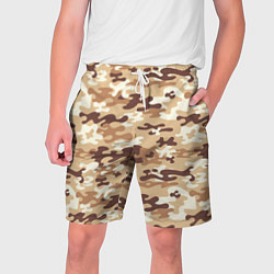 Шорты на шнурке мужские Камуфляж армия, цвет: 3D-принт