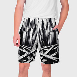 Шорты на шнурке мужские American metropolis, цвет: 3D-принт