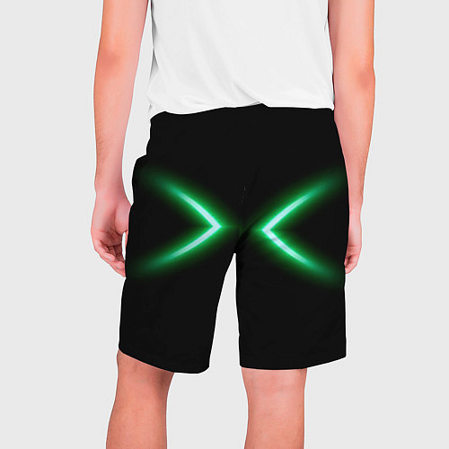 Мужские шорты Neon green lines / 3D-принт – фото 2