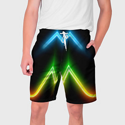 Мужские шорты Neon multicolored lines