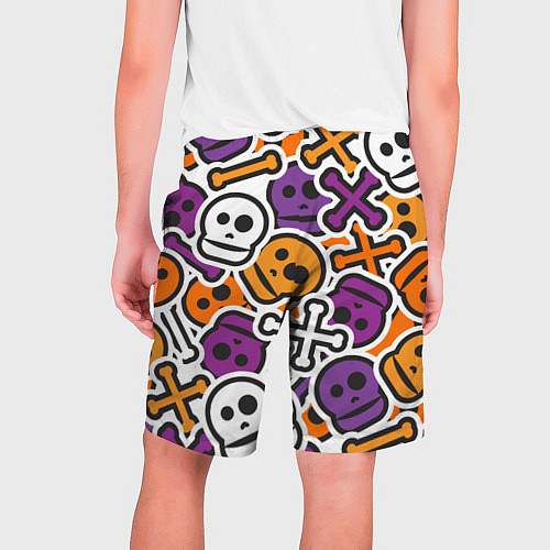 Мужские шорты Funny skulls / 3D-принт – фото 2