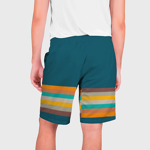 Мужские шорты Индиго и шумовой градиент заката с текстурой / 3D-принт – фото 2