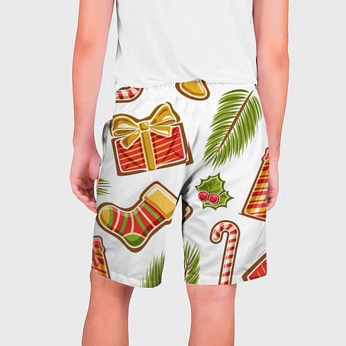 Мужские шорты Рождественский вайб / 3D-принт – фото 2