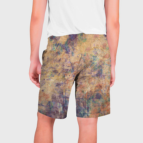 Мужские шорты Абстракция - pink marble with blue flecks / 3D-принт – фото 2