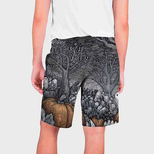 Мужские шорты Осенние шалости духов / 3D-принт – фото 2