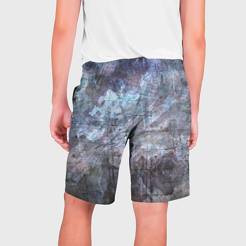 Мужские шорты Абстракция - gray-blue hurricane / 3D-принт – фото 2