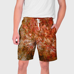 Шорты на шнурке мужские Абстракция - bright red, цвет: 3D-принт