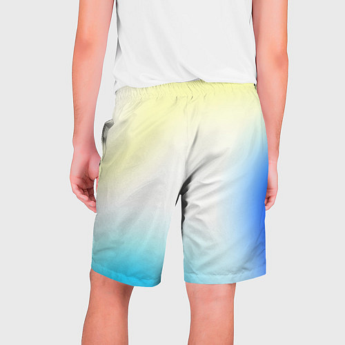 Мужские шорты Color yellow blue white / 3D-принт – фото 2