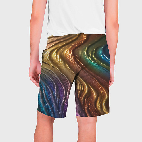 Мужские шорты Сморщенные складочки жидкости / 3D-принт – фото 2