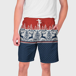 Мужские шорты Вязаный узор с оленями
