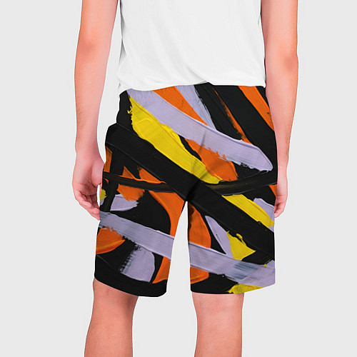 Мужские шорты Полоски краски абстракция / 3D-принт – фото 2