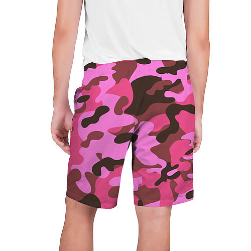 Мужские шорты Камуфляж: розовый/коричневый / 3D-принт – фото 2