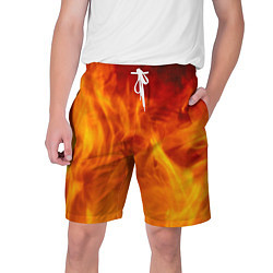 Шорты на шнурке мужские Огонь 2, цвет: 3D-принт