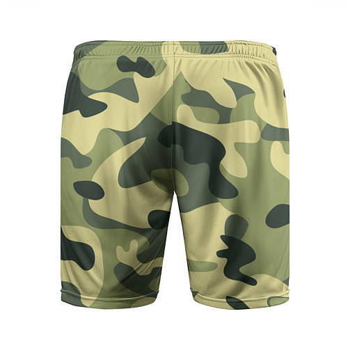 Мужские спортивные шорты Камуфляж: зеленый/хаки / 3D-принт – фото 2