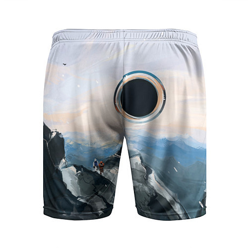 Мужские спортивные шорты Черная дыра / 3D-принт – фото 2