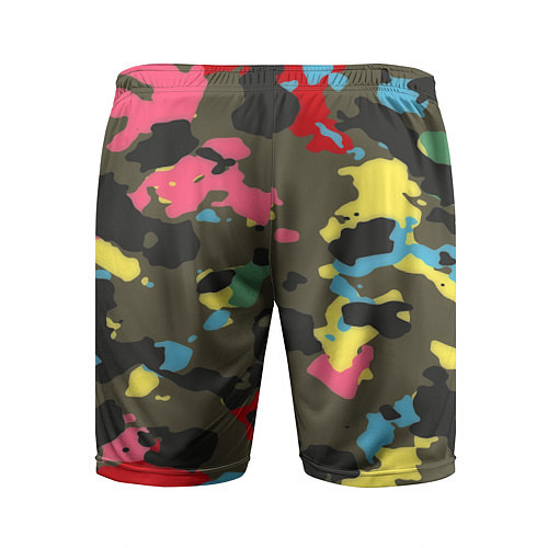 Мужские спортивные шорты Цветной камуфляж / 3D-принт – фото 2