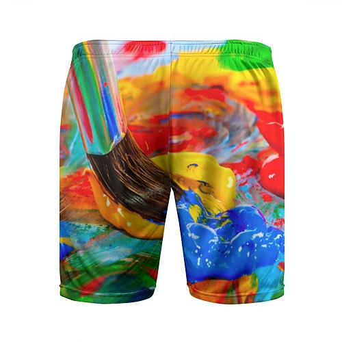 Мужские спортивные шорты Краски / 3D-принт – фото 2
