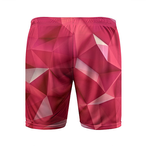 Мужские спортивные шорты Розовые грани / 3D-принт – фото 2