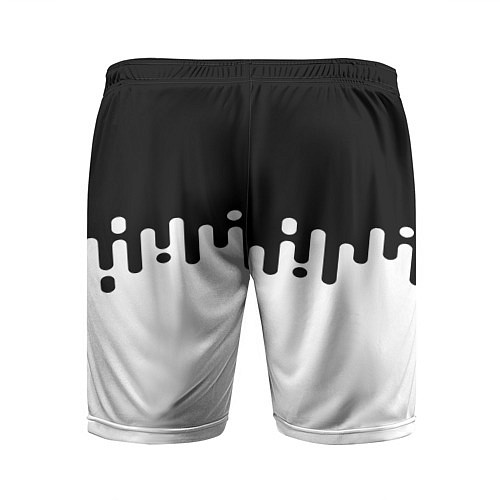 Мужские спортивные шорты Чёрно-белый узор / 3D-принт – фото 2