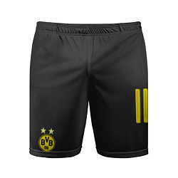 Шорты спортивные мужские BVB FC: Reus Away 17/18, цвет: 3D-принт