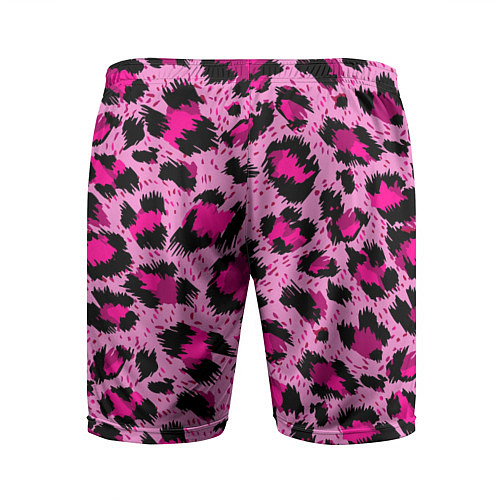 Мужские спортивные шорты Розовый леопард / 3D-принт – фото 2