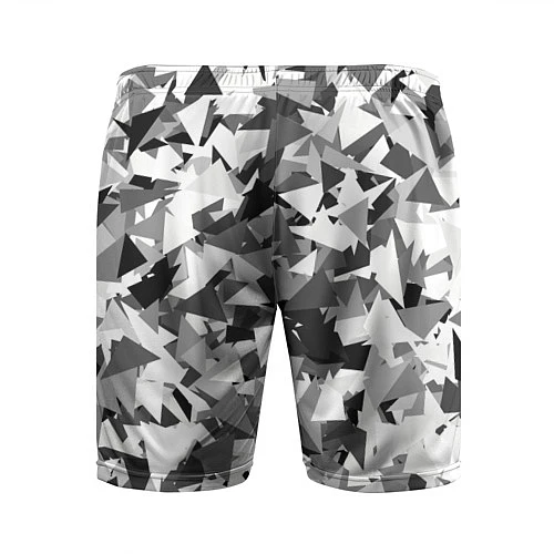 Мужские спортивные шорты Городской серый камуфляж / 3D-принт – фото 2