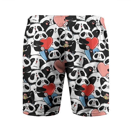 Мужские спортивные шорты Funny Pandas / 3D-принт – фото 2