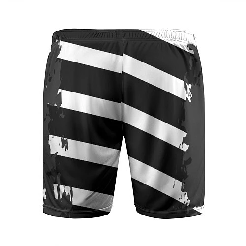 Мужские спортивные шорты Juve: B&W Lines / 3D-принт – фото 2