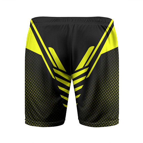 Мужские спортивные шорты CS:GO Yellow Carbon / 3D-принт – фото 2