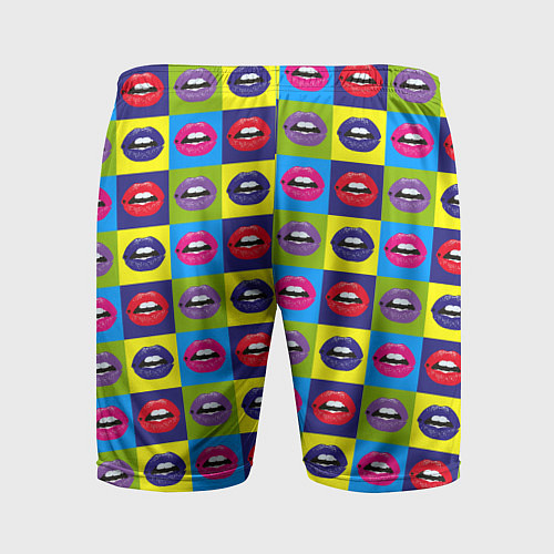 Мужские спортивные шорты Pop Art Lips / 3D-принт – фото 2