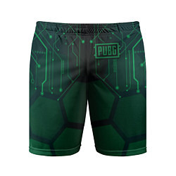 Шорты спортивные мужские PUBG: Green Guard, цвет: 3D-принт