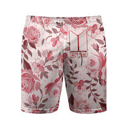 Мужские спортивные шорты BTS: Pink Roses