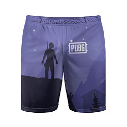 Шорты спортивные мужские PUBG: Sleep Night, цвет: 3D-принт
