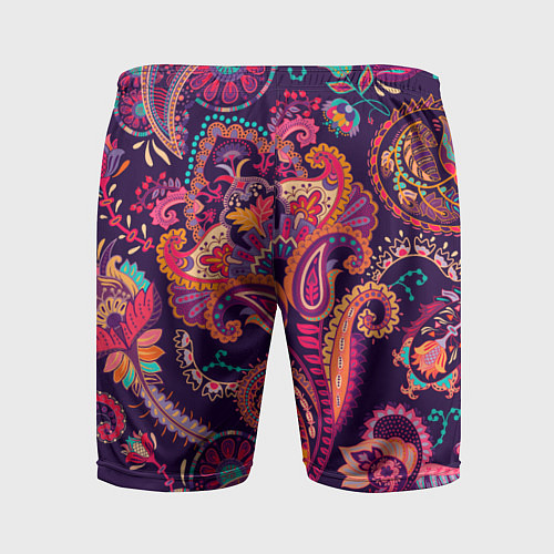 Мужские спортивные шорты Орнамент пейсли - розовый / 3D-принт – фото 2