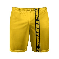 Шорты спортивные мужские ASAP Rocky: Yellow Testing, цвет: 3D-принт