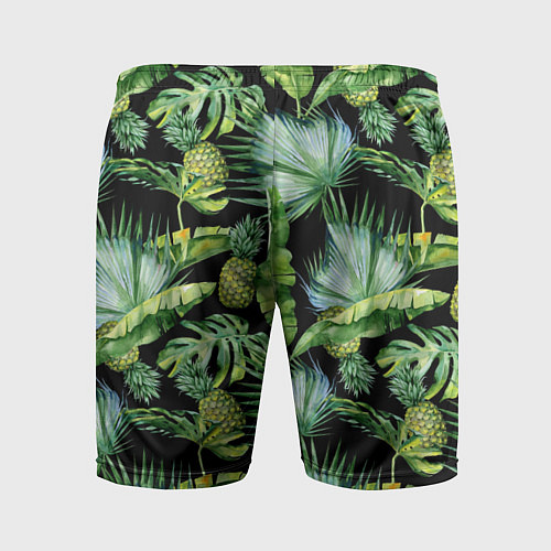 Мужские спортивные шорты Цветущие ананасы / 3D-принт – фото 2