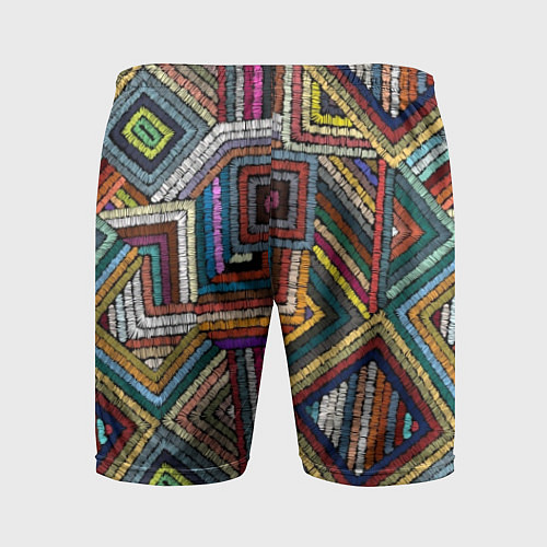 Мужские спортивные шорты Этнический ковровый орнамент / 3D-принт – фото 2