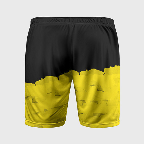 Мужские спортивные шорты Cyberpunk 2077: Yellow & Black / 3D-принт – фото 2