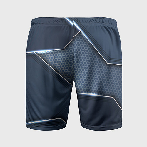 Мужские спортивные шорты Металлическая блестящая основа / 3D-принт – фото 2