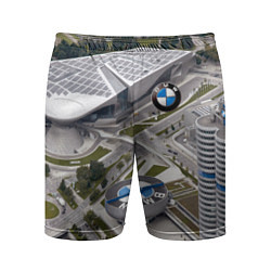 Шорты спортивные мужские BMW city, цвет: 3D-принт