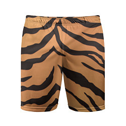 Шорты спортивные мужские Тигриный камуфляж, цвет: 3D-принт
