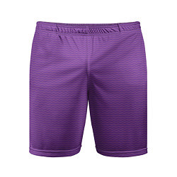 Шорты спортивные мужские Фиолетовая волна, цвет: 3D-принт