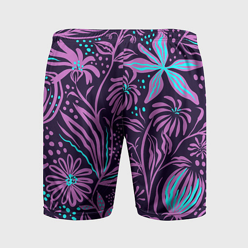 Мужские спортивные шорты Цветы / 3D-принт – фото 2