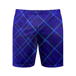 Мужские спортивные шорты Сине-черная геометрия 3D