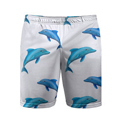 Шорты спортивные мужские Рай для дельфина, цвет: 3D-принт