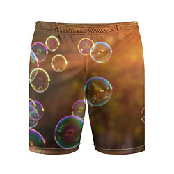 Шорты спортивные мужские Мыльные пузыри, цвет: 3D-принт