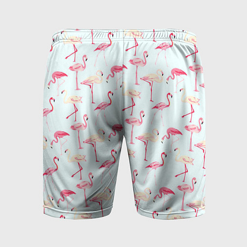 Мужские спортивные шорты Фламинго / 3D-принт – фото 2